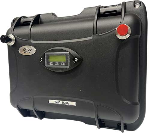 Caractéristiques de la valise lithium Ion SH Lithium 24V 150A